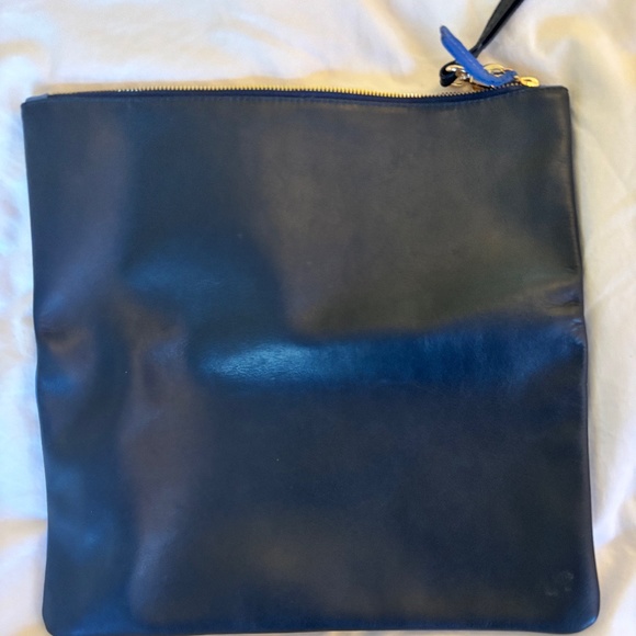 Black and Blue Clare V. Foldover Clutch - Picture 4 of 5